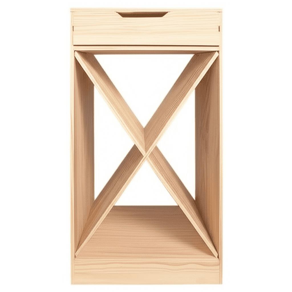X Timber Wine Cube with Drawer